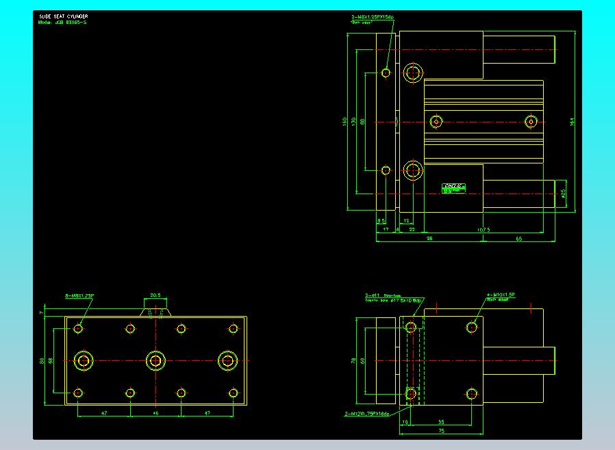 滑块气缸旋转夹持气缸2D-JCB63x65-S
