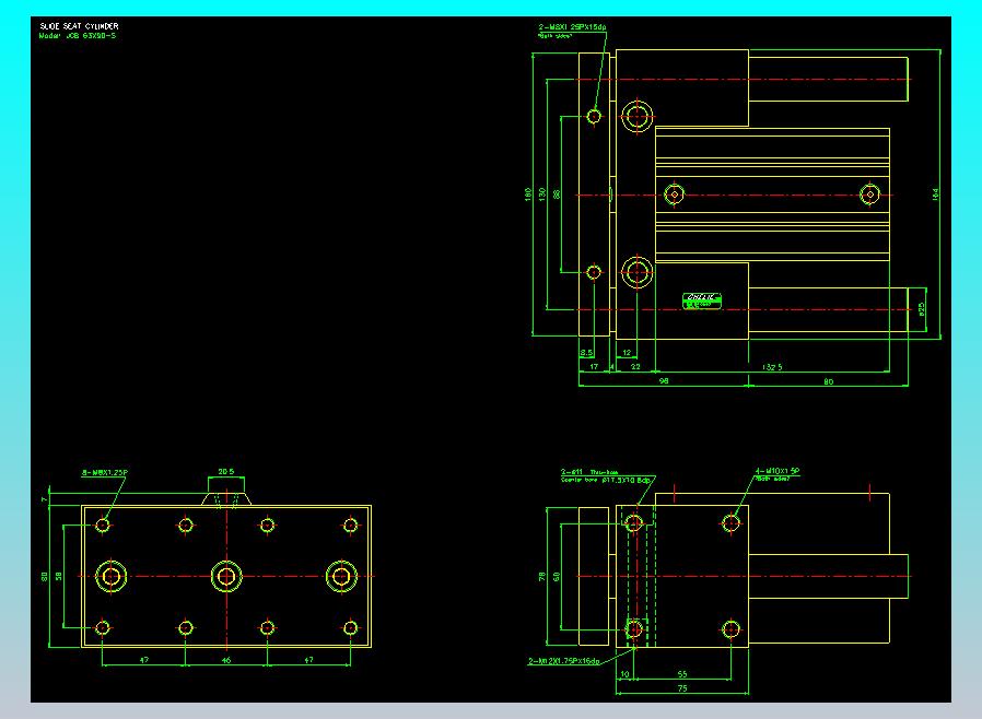 滑块气缸旋转夹持气缸2D-JCB63x90-S