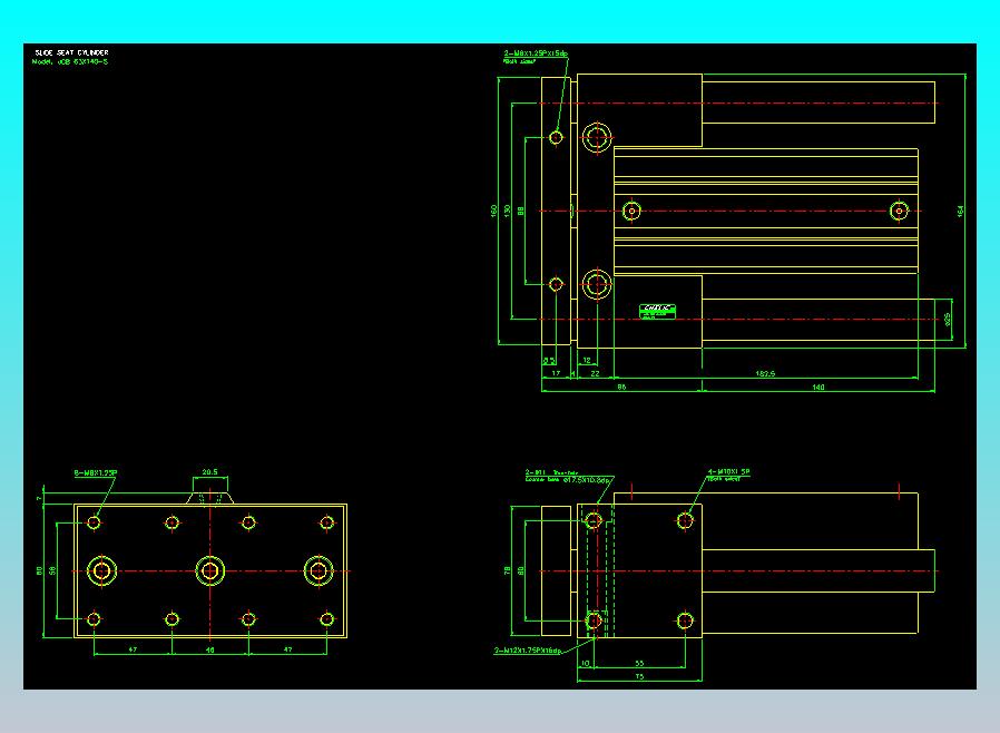 滑块气缸旋转夹持气缸2D-JCB63x140-S