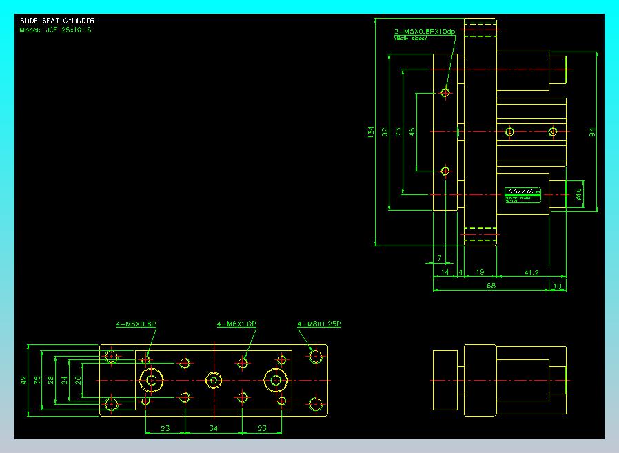 滑块气缸旋转夹持气缸2D-JCF25x10-S