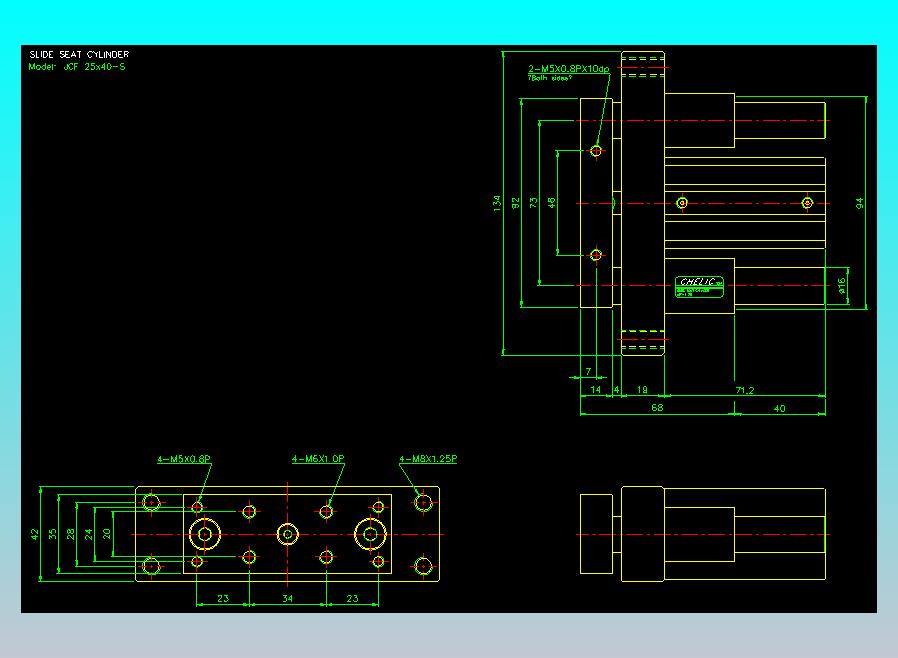 滑块气缸旋转夹持气缸2D-JCF25x40-S
