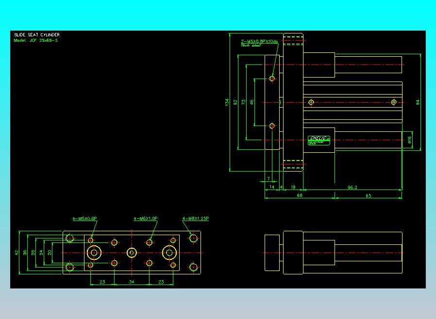 滑块气缸旋转夹持气缸2D-JCF25x65-S