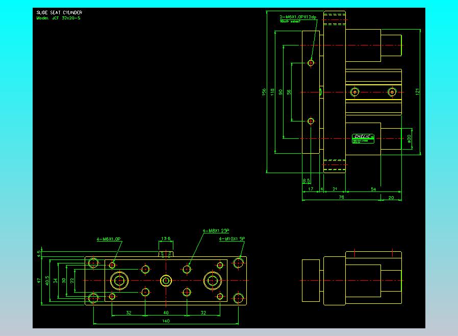 滑块气缸旋转夹持气缸2D-JCF32x20-S