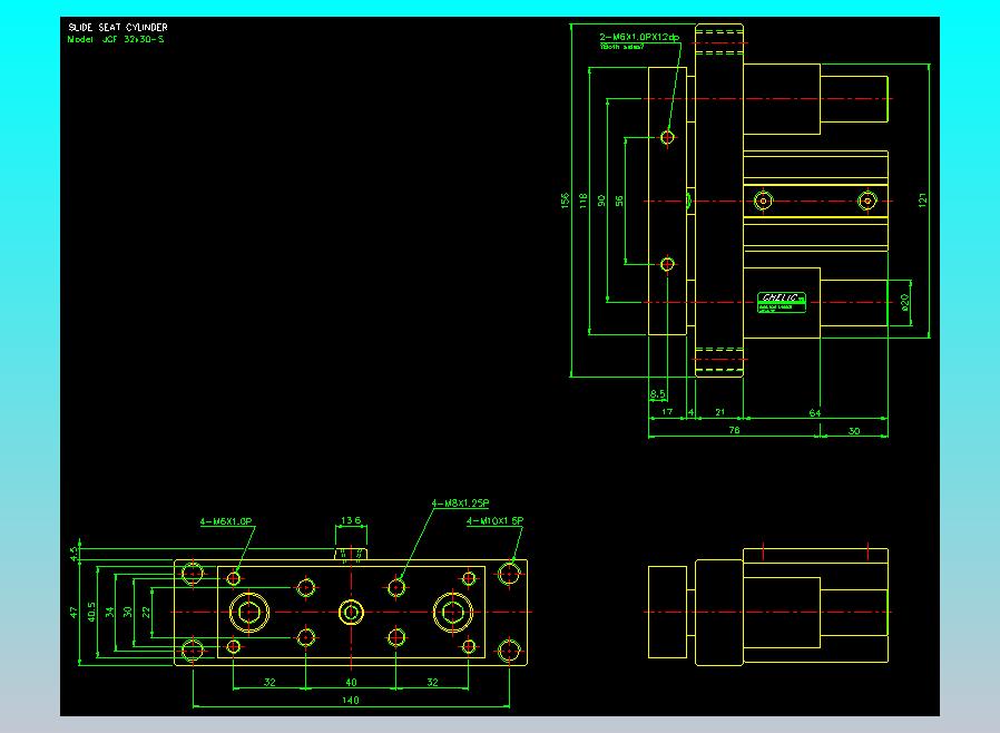 滑块气缸旋转夹持气缸2D-JCF32x30-S
