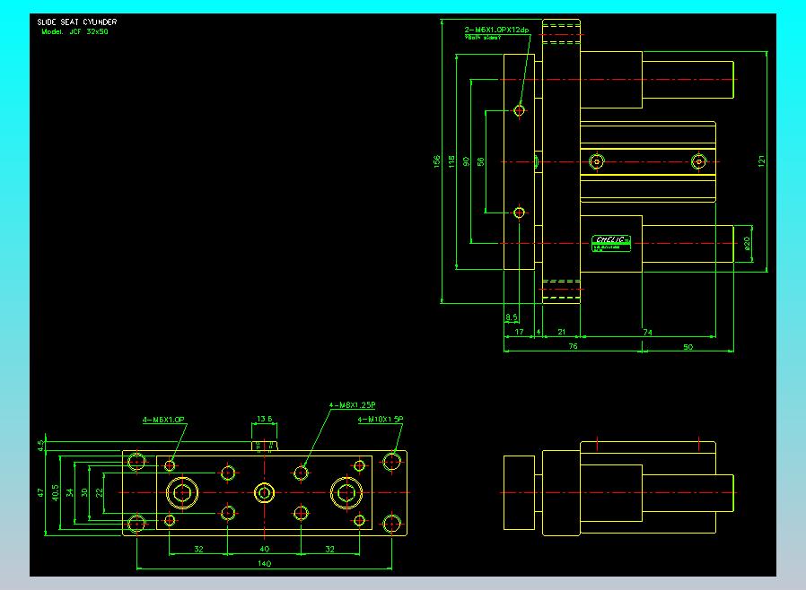 滑块气缸旋转夹持气缸2D-JCF32x50