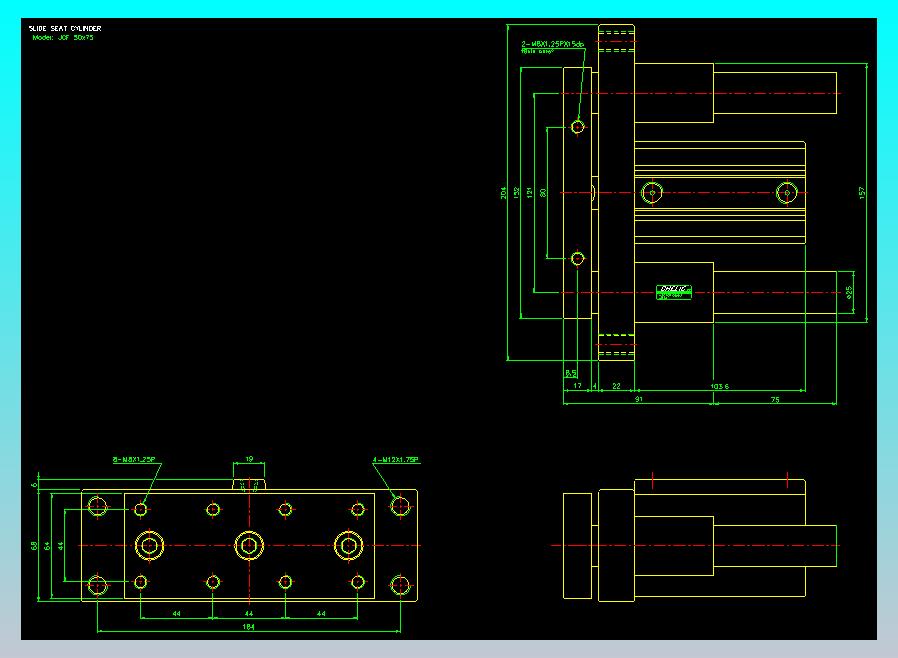 滑块气缸旋转夹持气缸2D-JCF50x75