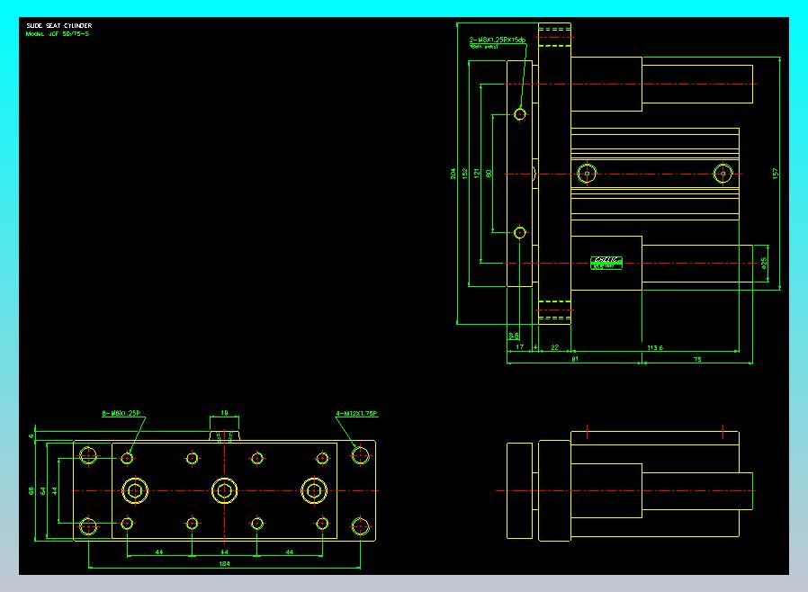 滑块气缸旋转夹持气缸2D-JCF50x75-S