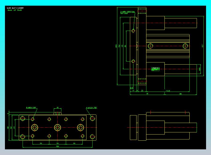 滑块气缸旋转夹持气缸2D-JCF50x85