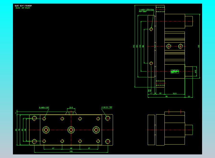 滑块气缸旋转夹持气缸2D-JCF63x20