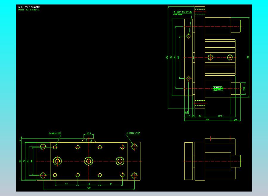 滑块气缸旋转夹持气缸2D-JCF63x20-S