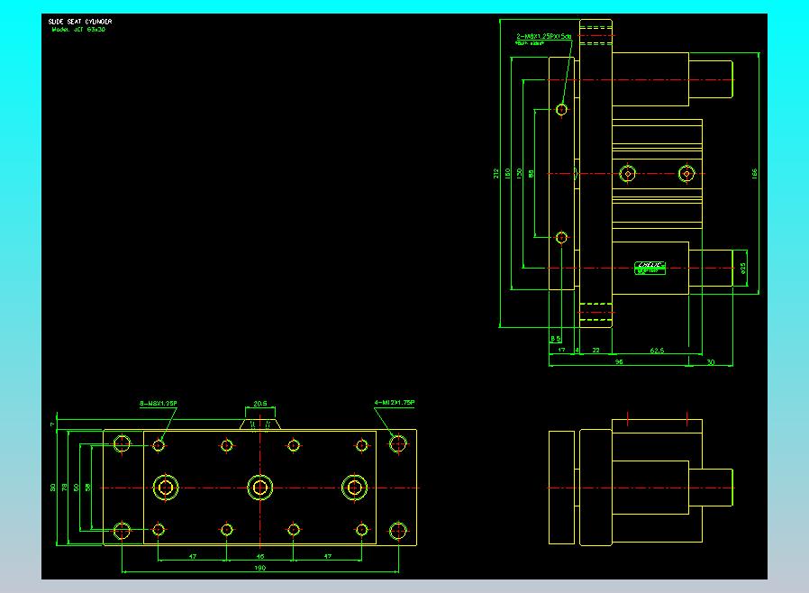 滑块气缸旋转夹持气缸2D-JCF63x30
