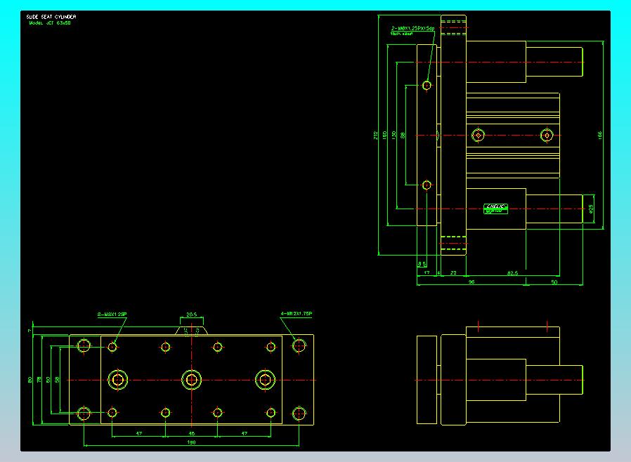 滑块气缸旋转夹持气缸2D-JCF63x50