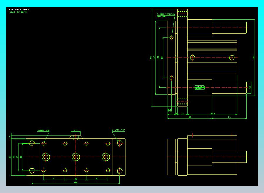 滑块气缸旋转夹持气缸2D-JCF63x75