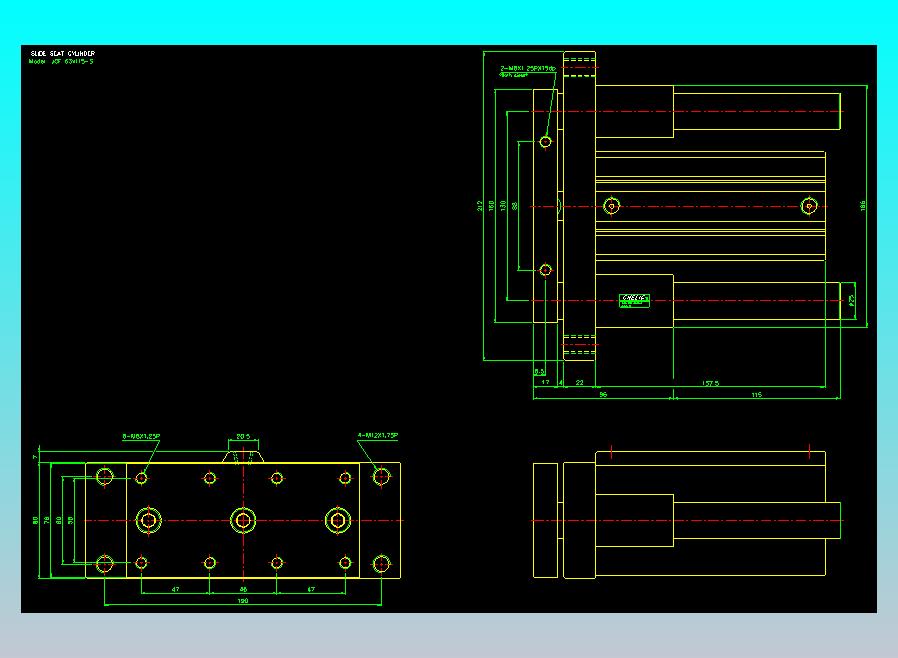 滑块气缸旋转夹持气缸2D-JCF63x115-S