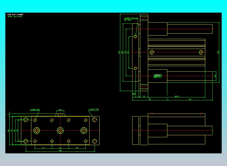 滑块气缸旋转夹持气缸2D-JCF63x125