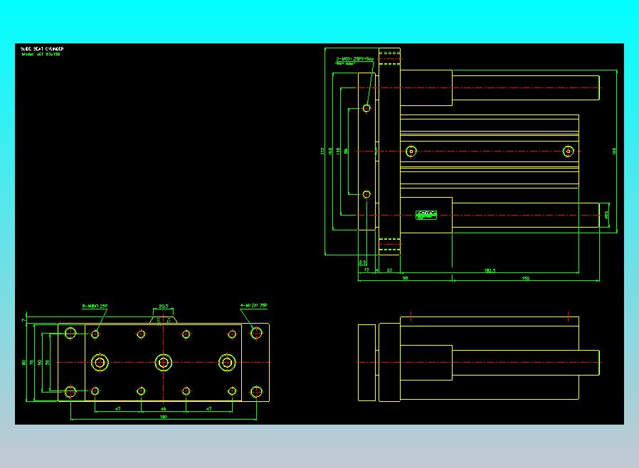 滑块气缸旋转夹持气缸2D-JCF63x150