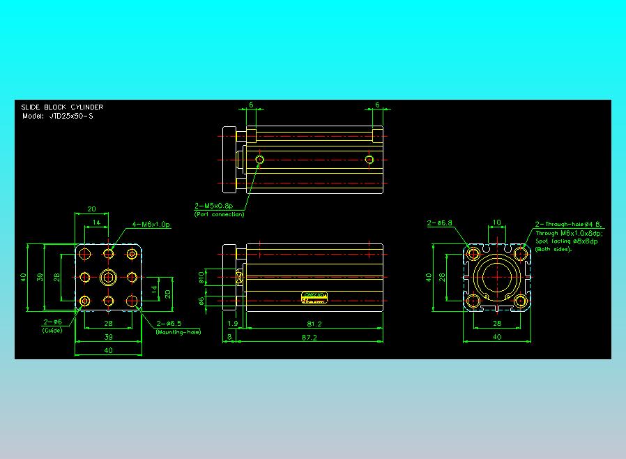 滑块气缸旋转夹持气缸2D-JTD25x50-S
