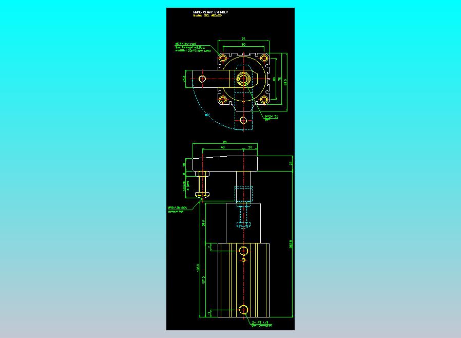 滑块气缸旋转夹持气缸2D-SCL63x25