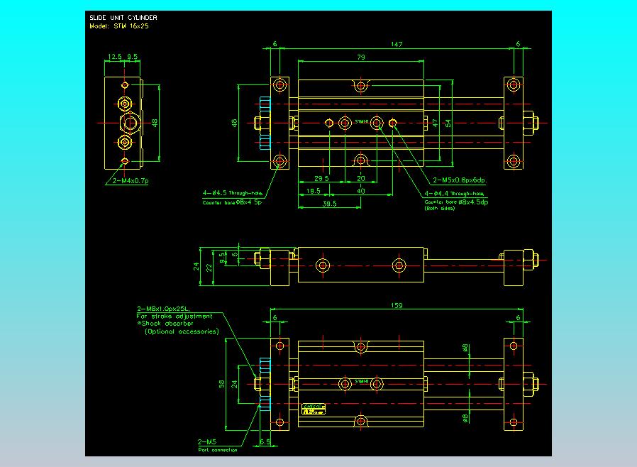 滑台气缸  双轴滑台气缸2D-STM16x25