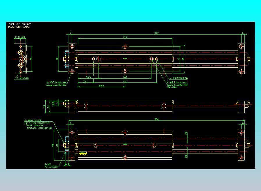 滑台气缸  双轴滑台气缸2D-STM16x125