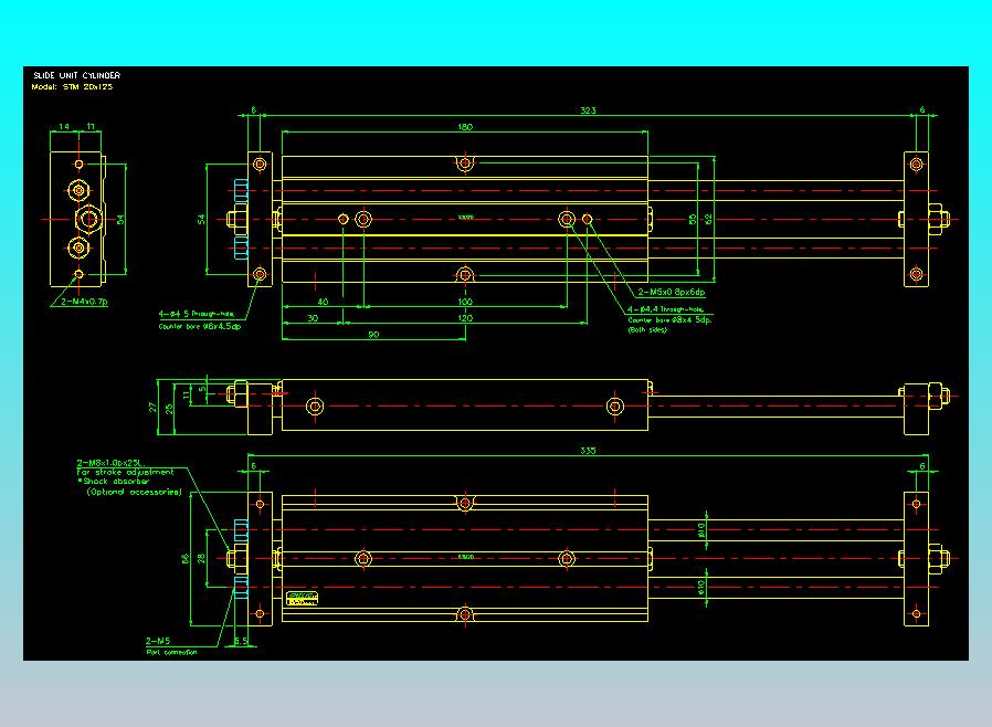 滑台气缸  双轴滑台气缸2D-STM20x125