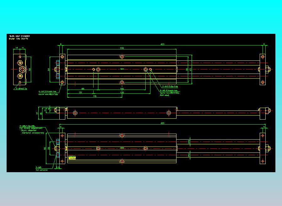 滑台气缸  双轴滑台气缸2D-STM20x175
