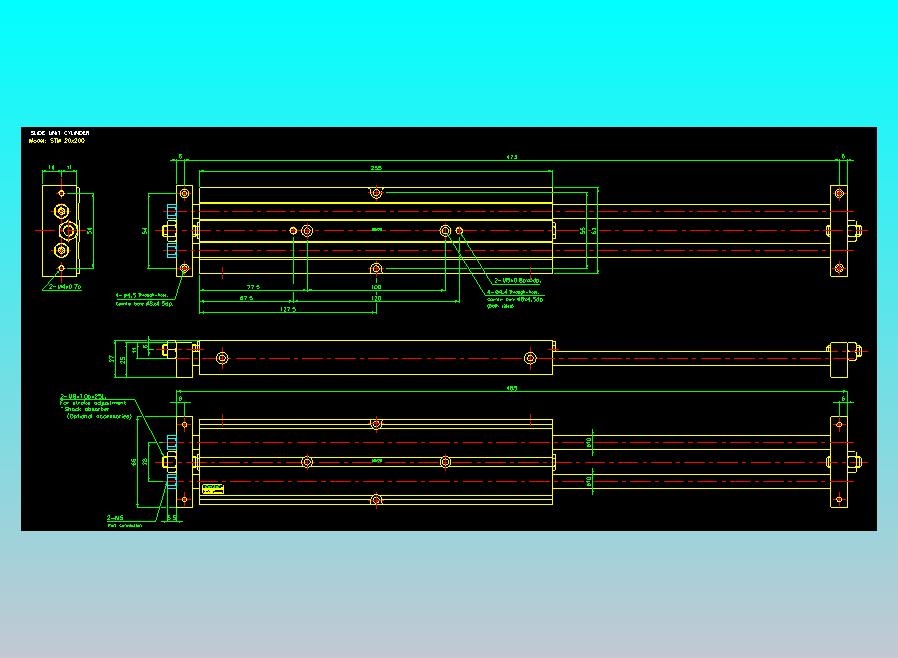 滑台气缸  双轴滑台气缸2D-STM20x200