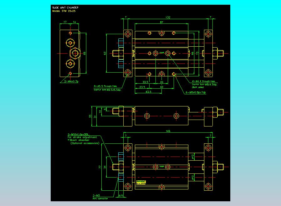 滑台气缸  双轴滑台气缸2D-STM25x25