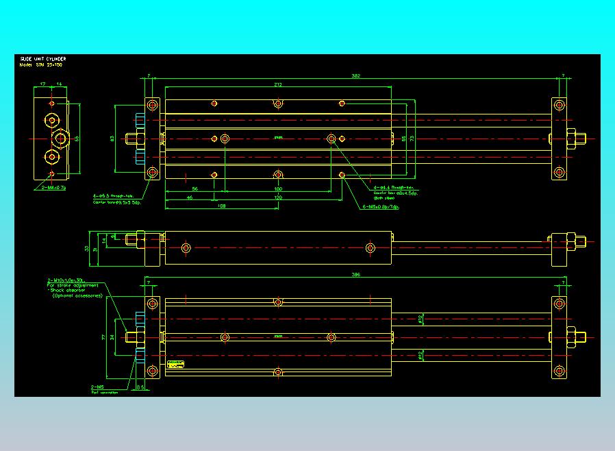 滑台气缸  双轴滑台气缸2D-STM25x150