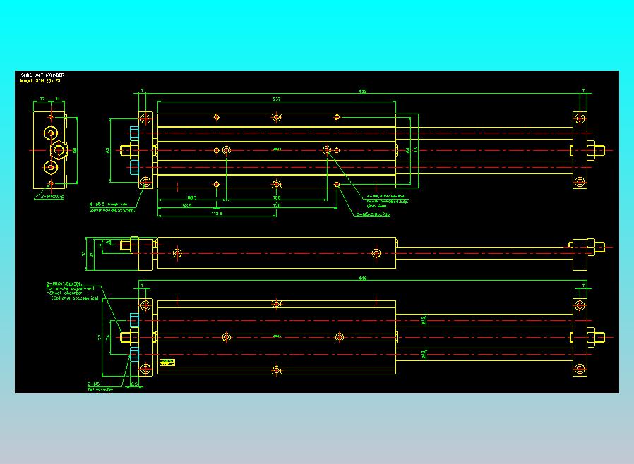 滑台气缸  双轴滑台气缸2D-STM25x175