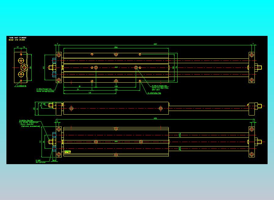 滑台气缸  双轴滑台气缸2D-STM25x200
