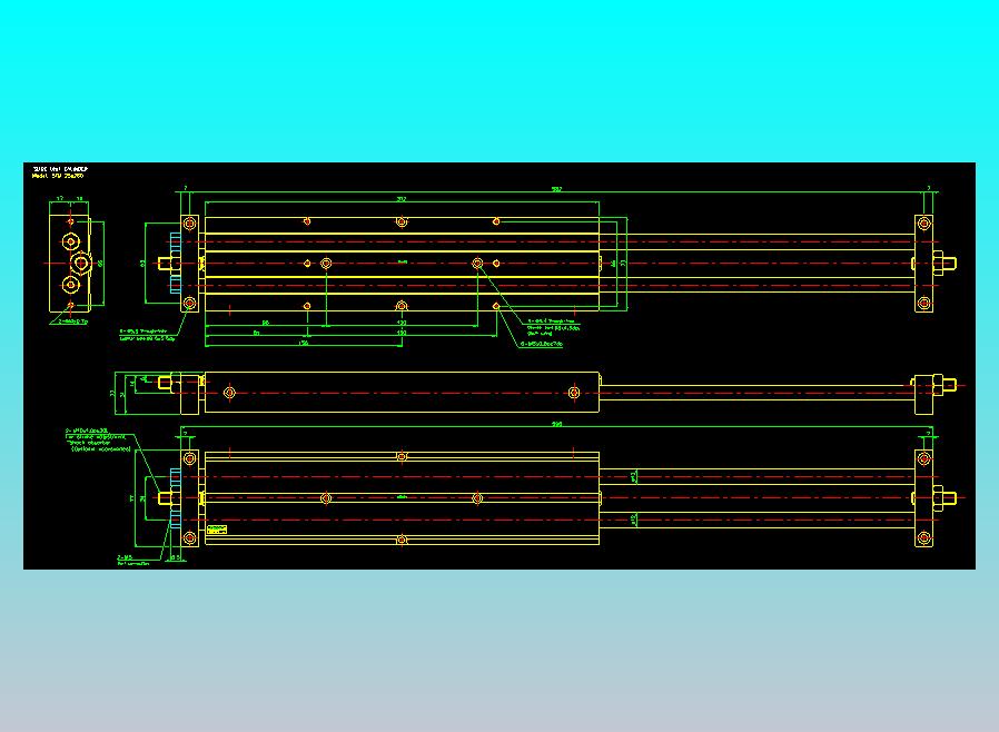 滑台气缸  双轴滑台气缸2D-STM25x250