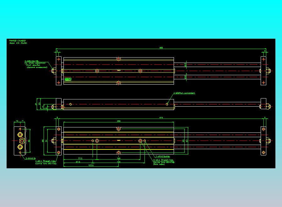 滑台气缸  双轴滑台气缸2D-STU20x200
