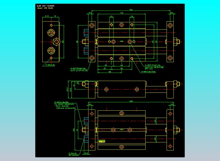 滑台气缸  双轴滑台气缸2D-STM32x50