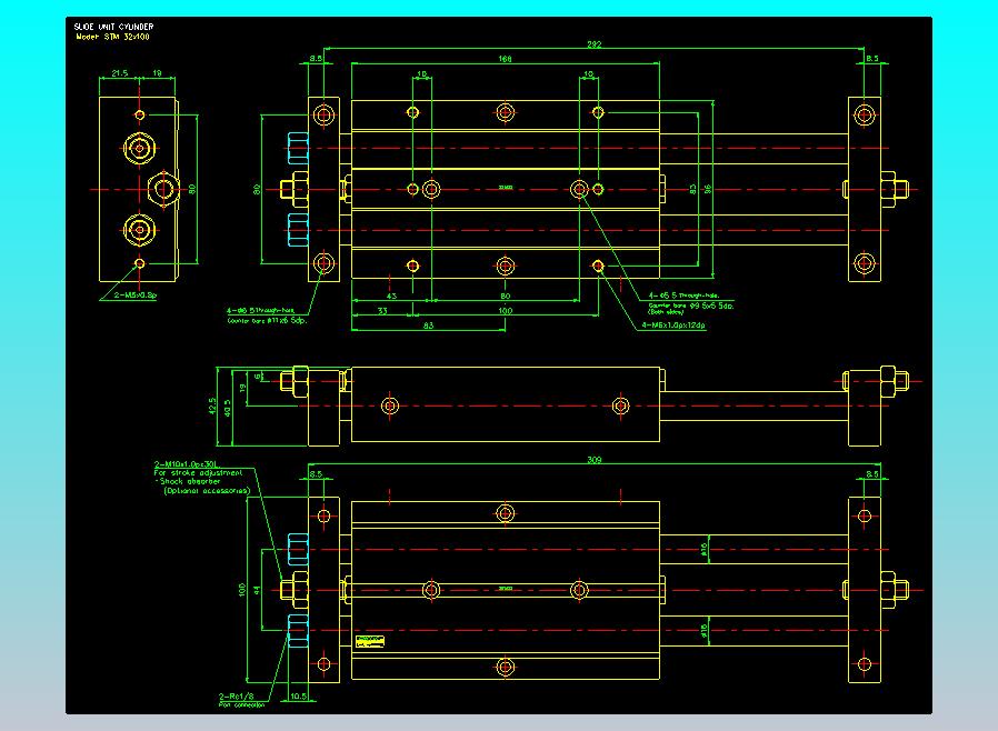 滑台气缸  双轴滑台气缸2D-STM32x100