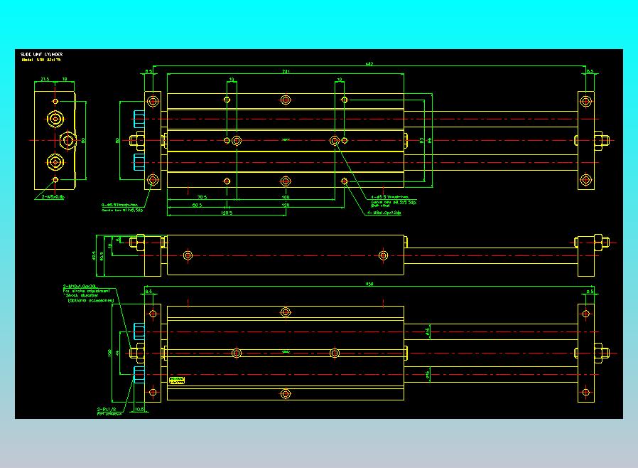 滑台气缸  双轴滑台气缸2D-STM32x175