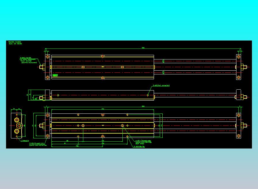 滑台气缸  双轴滑台气缸2D-STU25x250