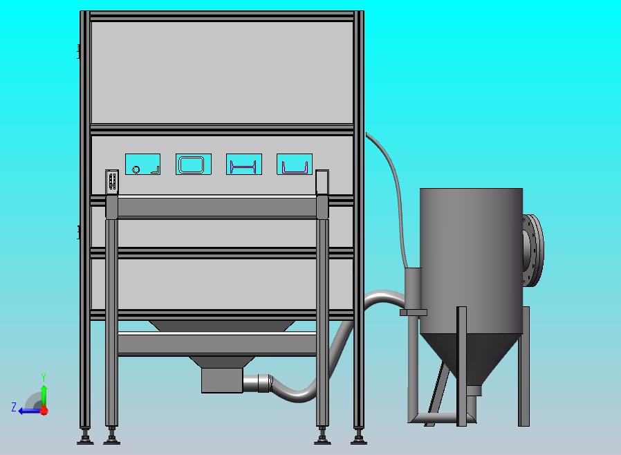 型材自动喷砂设备(各种角钢，工字钢，铁方通，扁钢)