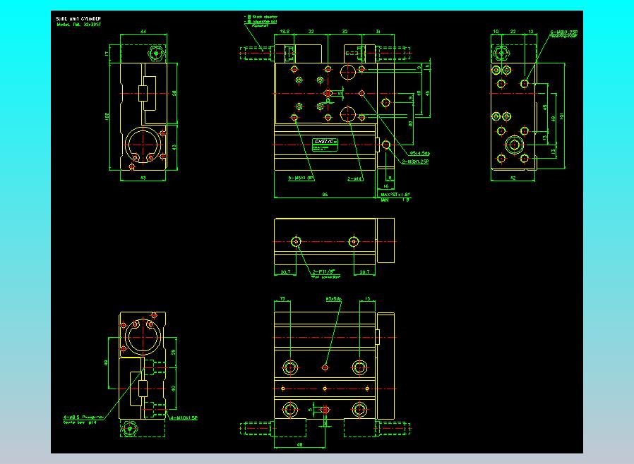 滑座气缸2D-FML32x30