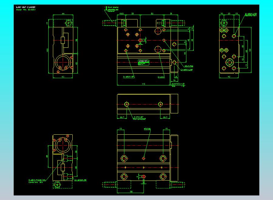 滑座气缸2D-FML32x50
