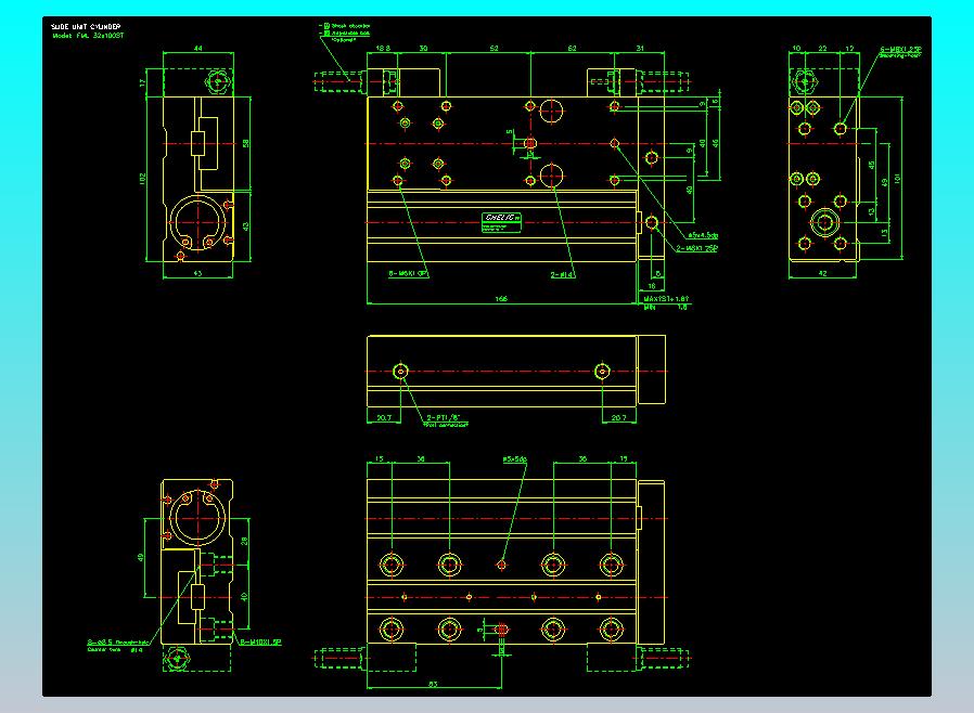 滑座气缸2D-FML32x100