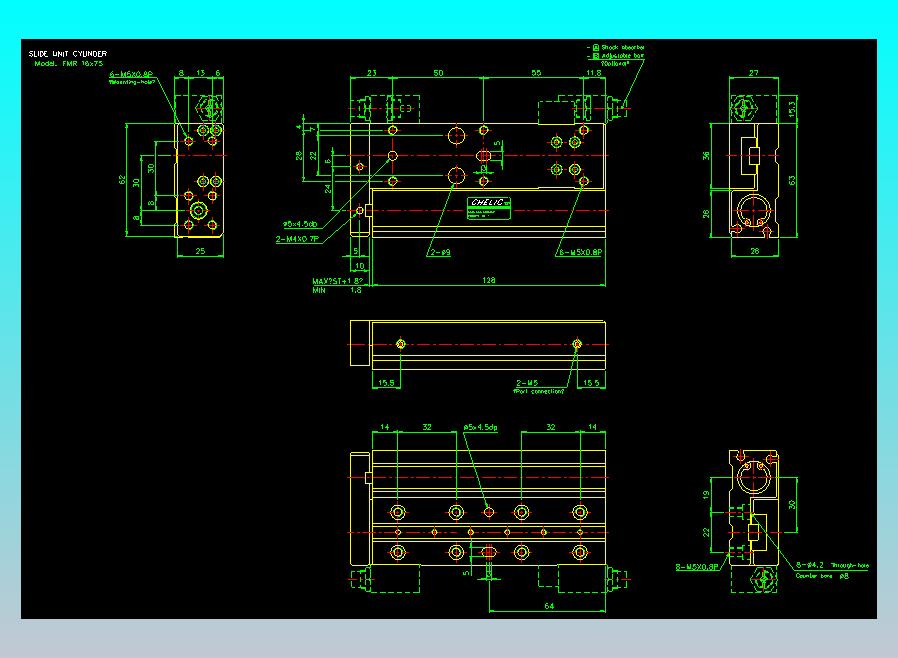 滑座气缸2D-FMR16x75