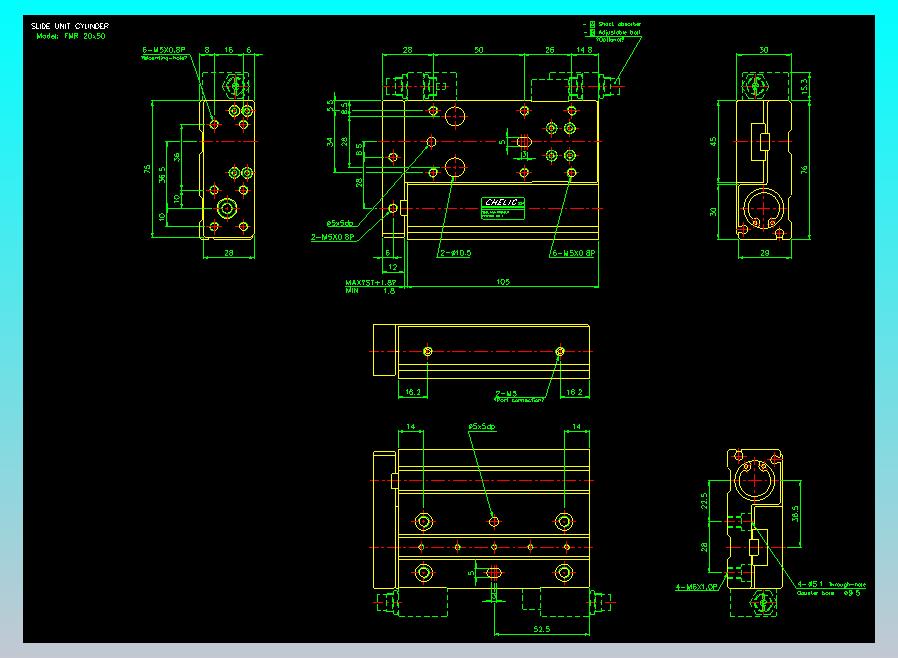 滑座气缸2D-FMR20x50