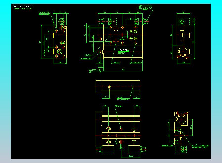 滑座气缸2D-FMR20x30