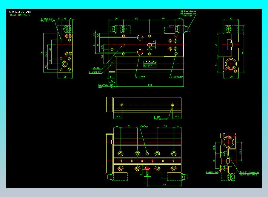 滑座气缸2D-FMR20x75