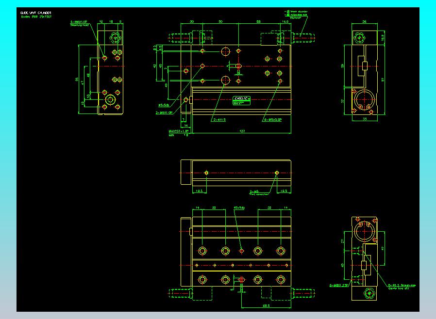 滑座气缸2D-FMR25x75