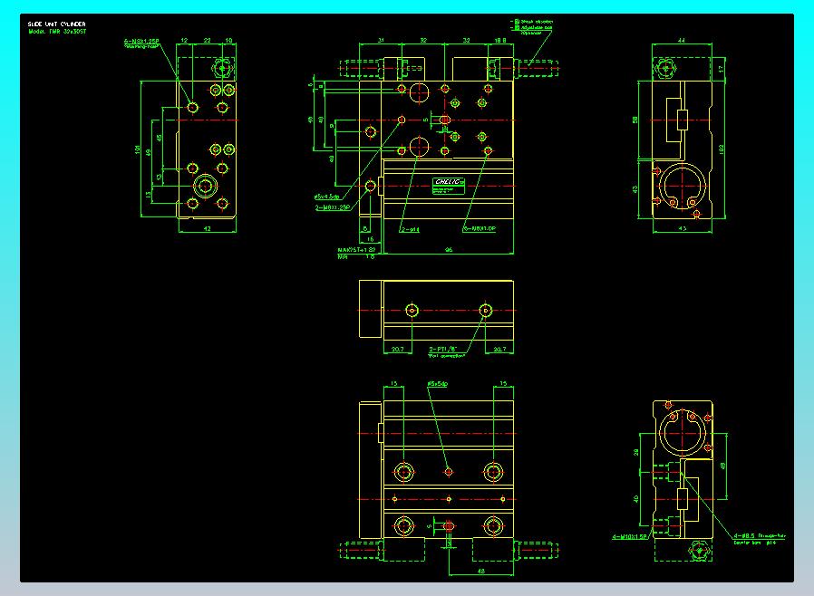 滑座气缸2D-FMR32x30