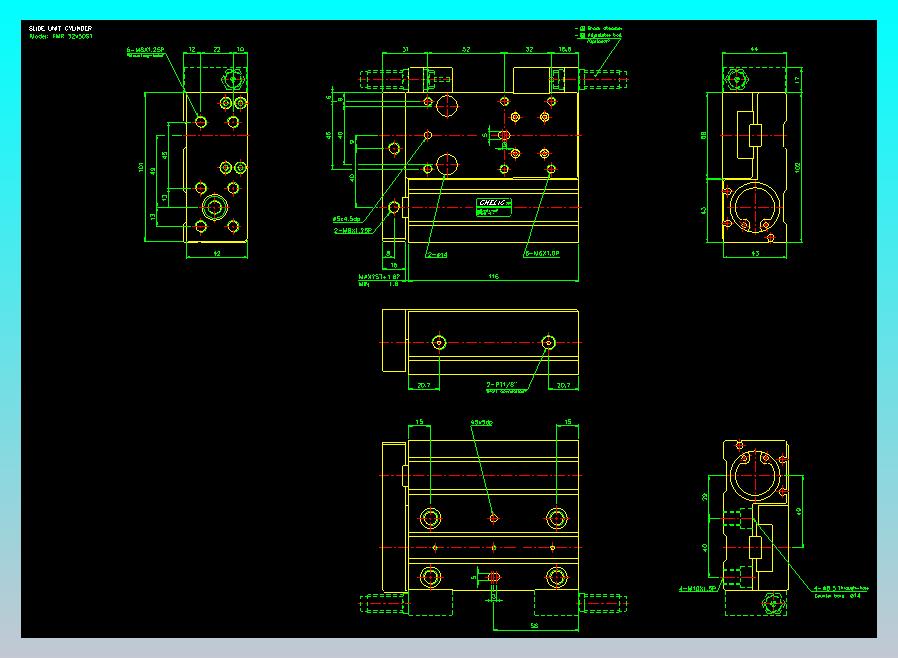 滑座气缸2D-FMR32x50