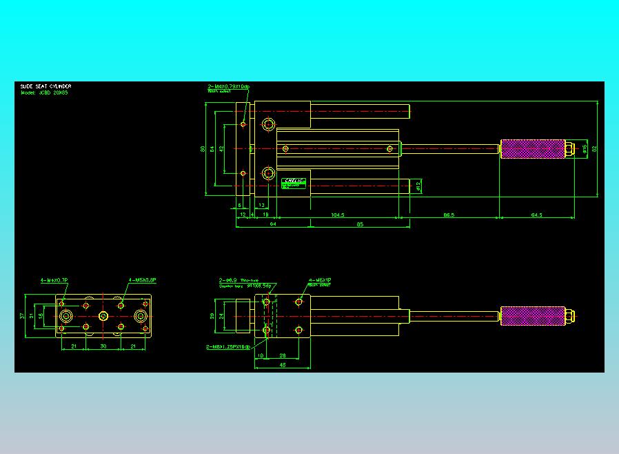 滑座气缸2D-JCBD20x85