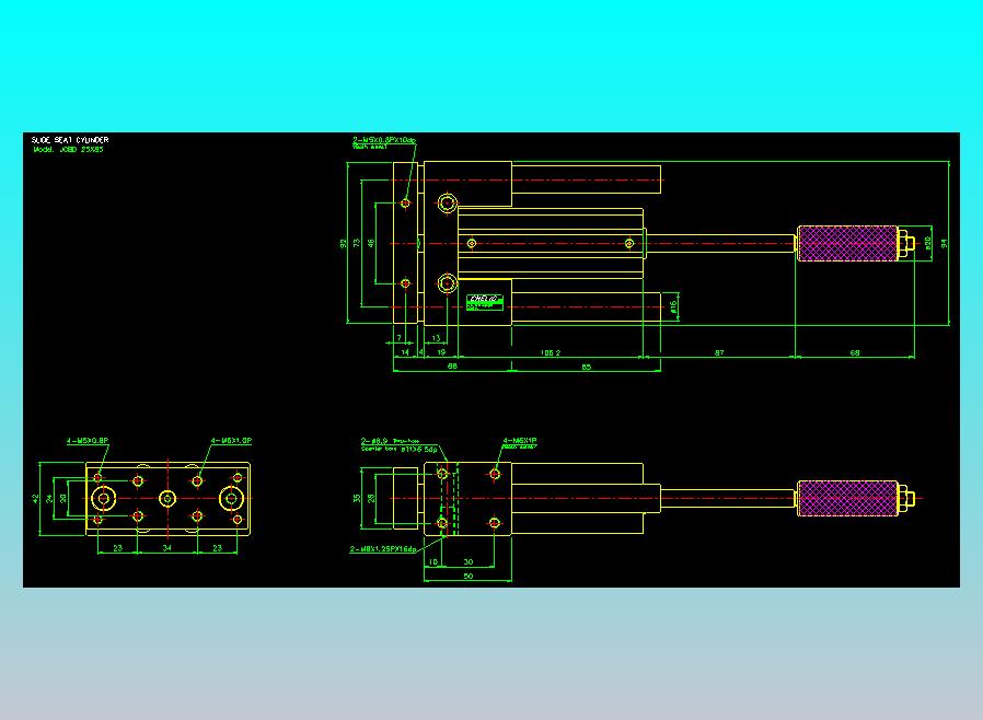 滑座气缸2D-JCBD25x85